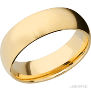 7 mm wide Domed 14K Yellow Gold band.