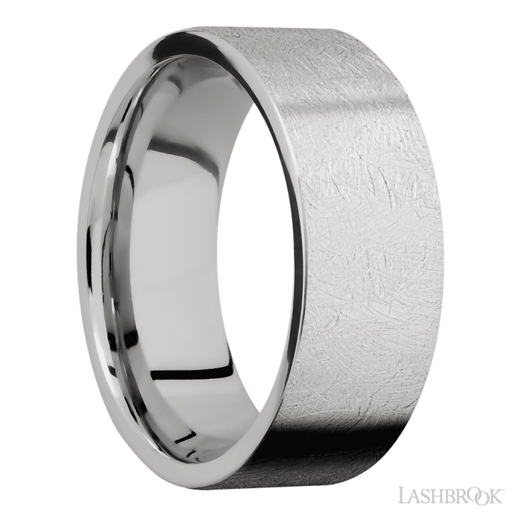 8 mm wide Flat Cobalt Chrome band.