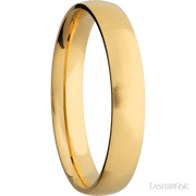 4 mm wide Domed 14K Yellow Gold band.