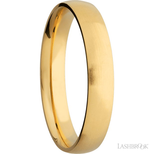 4 mm wide Domed 14K Yellow Gold band.