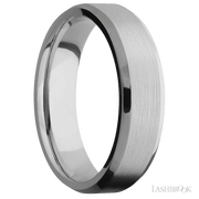 6 mm wide Beveled Titanium band.