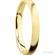3 mm wide Domed 14K Yellow Gold band.
