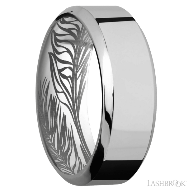 8 mm wide High Bevel Titanium band.