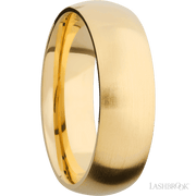 7 mm wide Domed 14K Yellow Gold band.