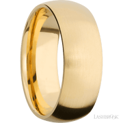8 mm wide Domed 14K Yellow Gold band.