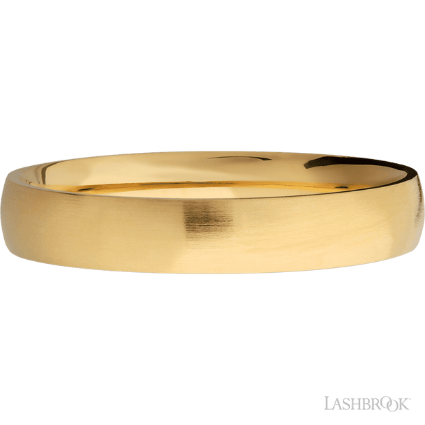 4 mm wide Domed 14K Yellow Gold band.