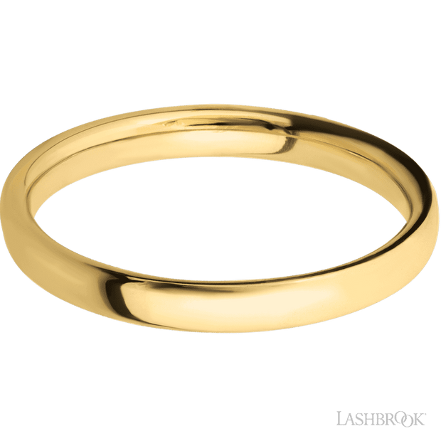 3 mm wide Ultra Comfort (our most comfortable profile) 14K Yellow Gold band.