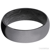 7 mm wide Domed Tantalum band featuring a Forged Carbon Fiber sleeve.