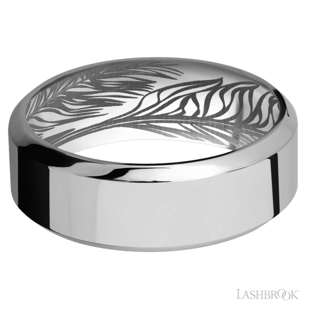 8 mm wide High Bevel Titanium band.