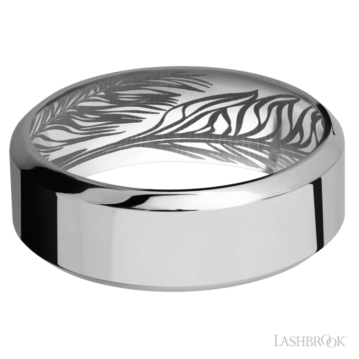 8 mm wide High Bevel Titanium band.