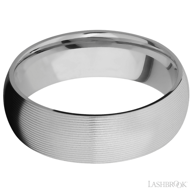 7 mm wide Domed Titanium band.