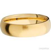 6 mm wide Domed 14K Yellow Gold band.