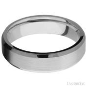 6 mm wide Beveled Titanium band.