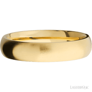 5 mm wide Domed 14K Yellow Gold band.
