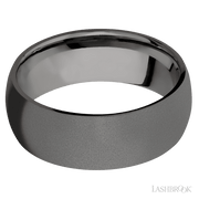 8 mm wide Domed Tantalum Noir band.