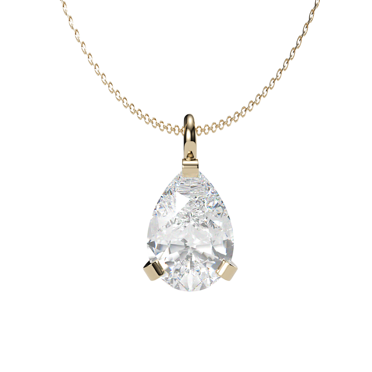 The Amiana Pear Shaped Solitaire Pendant