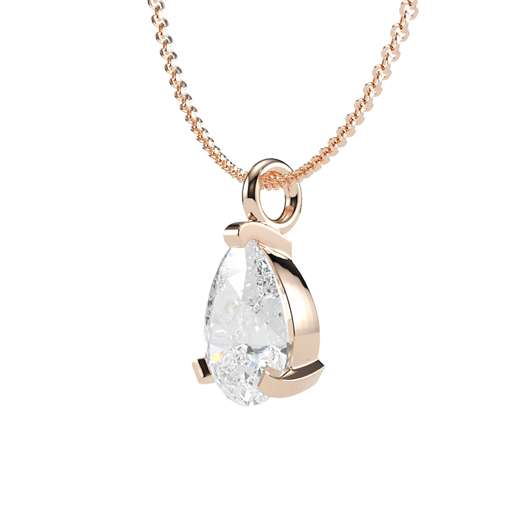 The Amiana Pear Shaped Solitaire Pendant