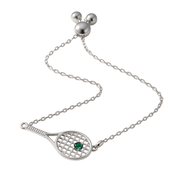 Gold Racket with Ball Bracelet