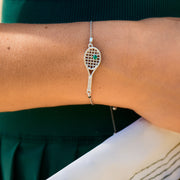 Gold Racket with Ball Bracelet