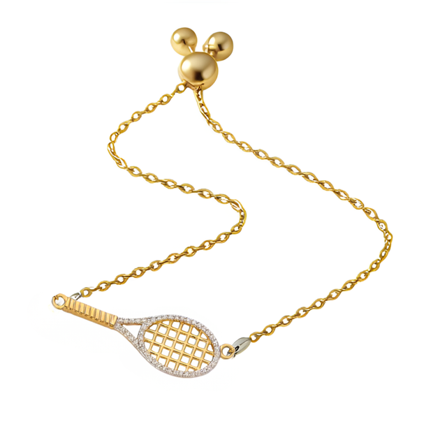 Diamond Racket No Ball Bracelet