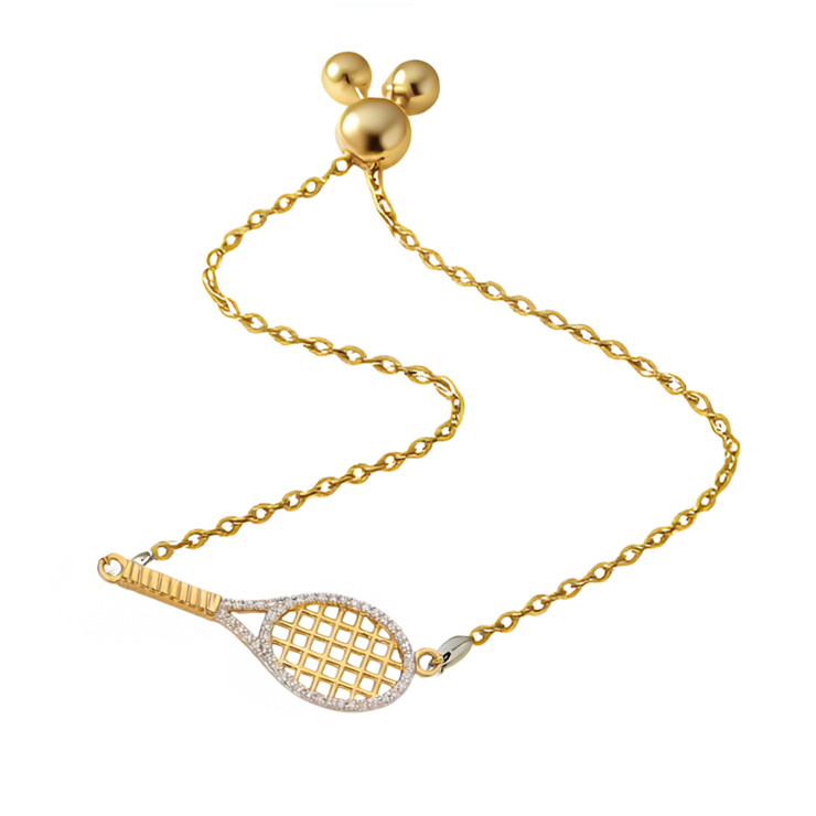 Diamond Racket No Ball Bracelet