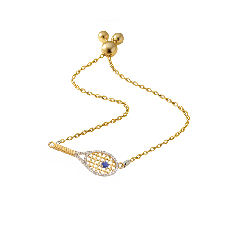 Diamond Racket with Ball Bracelet