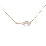 Diamond Racket No Ball Necklace