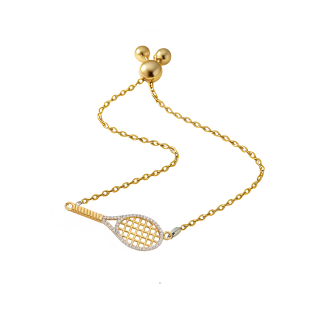 Diamond Racket No Ball Bracelet