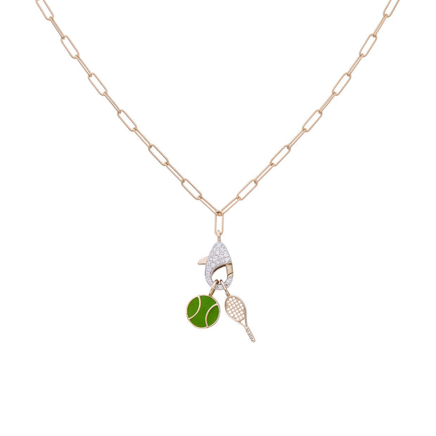 Lobster Claw Necklace with Charm