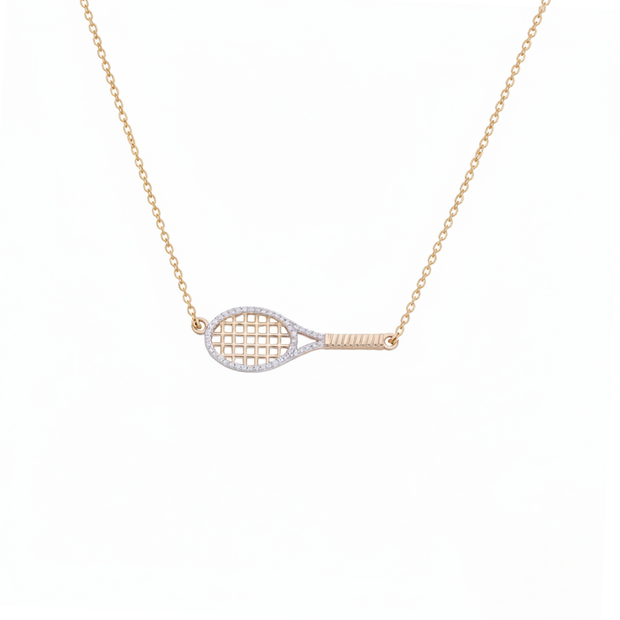Diamond Racket No Ball Necklace