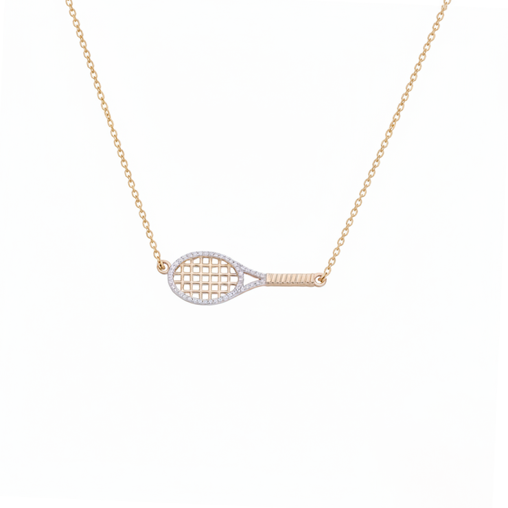 Diamond Racket No Ball Necklace