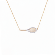 Diamond Racket No Ball Necklace