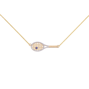 Diamond Racket with Ball Necklace