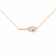 Diamond Racket with Ball Necklace