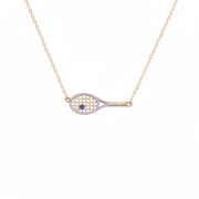 Diamond Racket with Ball Necklace