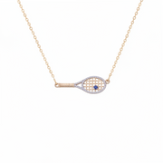 Diamond Racket with Ball Necklace