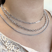 Paperclip Chain (White Gold)