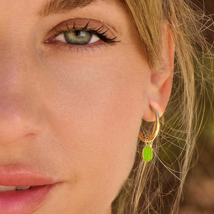 Gold Hoops with Charms