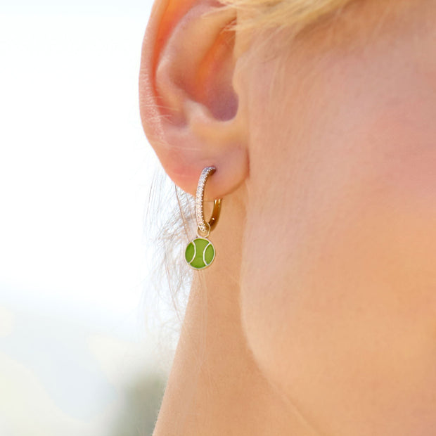 Diamond Hoops with Charms