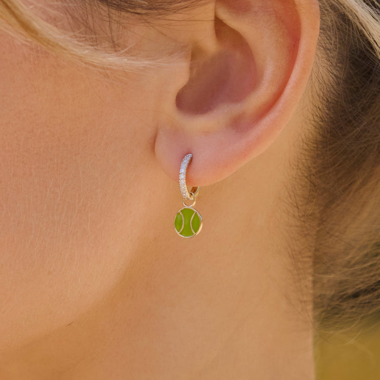 Diamond Hoops with Charms