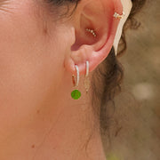 Diamond Hoops with Charms