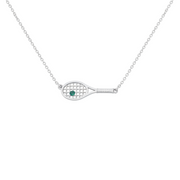 Gold Racket with Ball Necklace