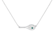 Gold Racket with Ball Necklace