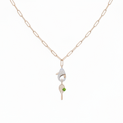 Lobster Claw Necklace with Charm