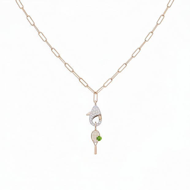 Lobster Claw Necklace with Charm