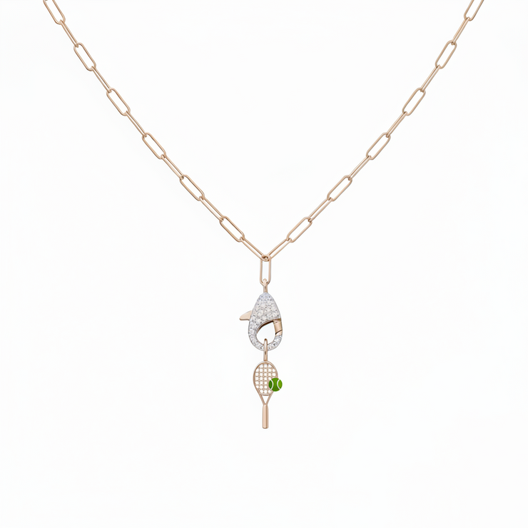 Lobster Claw Necklace with Charm