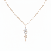 Lobster Claw Necklace with Charm