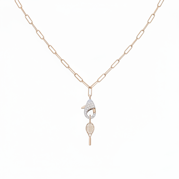 Lobster Claw Necklace with Charm