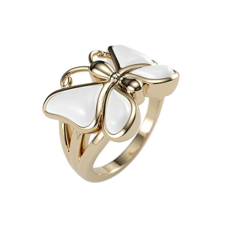 Pearl Butterfly Ring