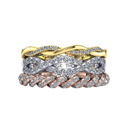 3 Stackable Diamond Rings